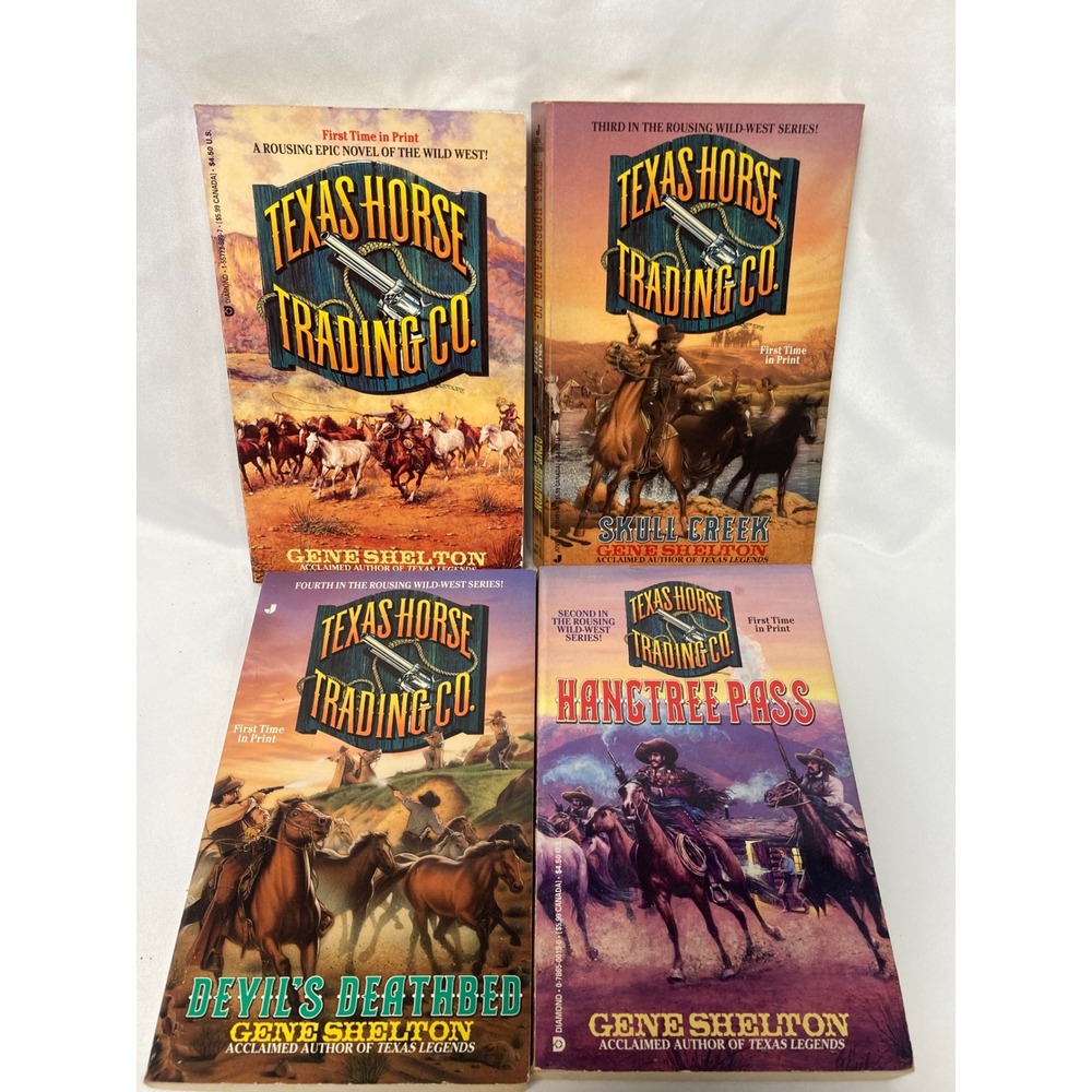 Gene Shelton Texas Horse Trading Co Western Series Books 1-4 Paperback Lot